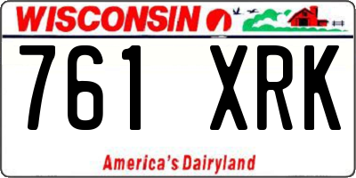 WI license plate 761XRK