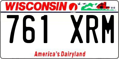 WI license plate 761XRM