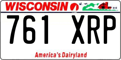 WI license plate 761XRP