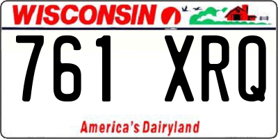 WI license plate 761XRQ