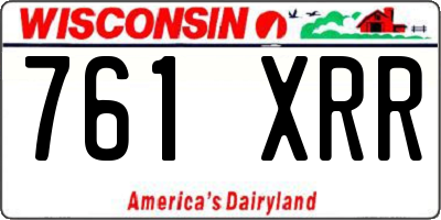 WI license plate 761XRR