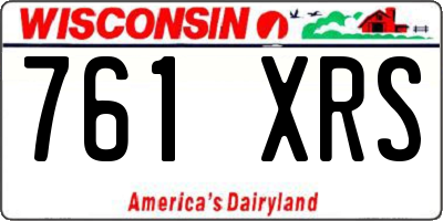WI license plate 761XRS