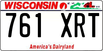 WI license plate 761XRT