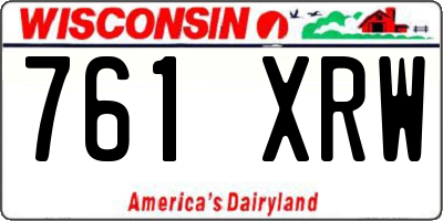 WI license plate 761XRW