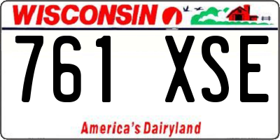 WI license plate 761XSE