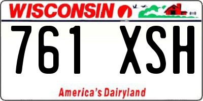 WI license plate 761XSH