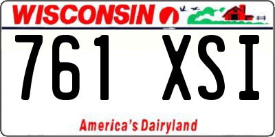 WI license plate 761XSI