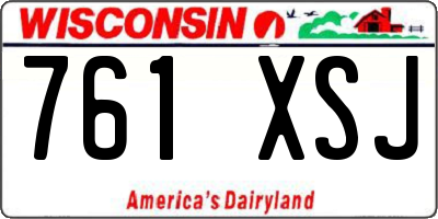 WI license plate 761XSJ