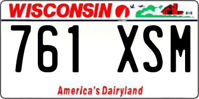 WI license plate 761XSM