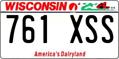 WI license plate 761XSS