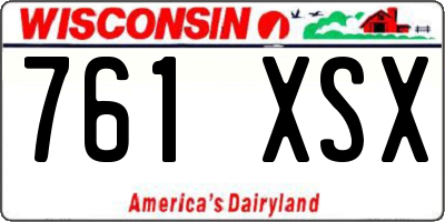 WI license plate 761XSX