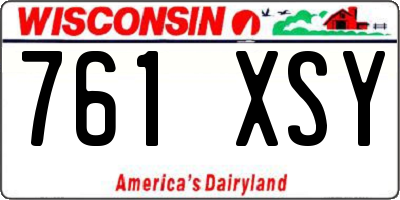 WI license plate 761XSY