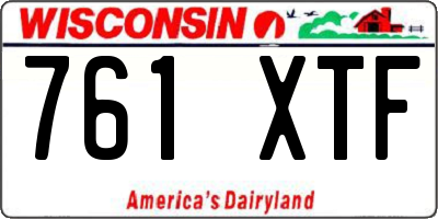 WI license plate 761XTF