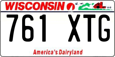 WI license plate 761XTG