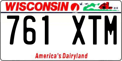 WI license plate 761XTM
