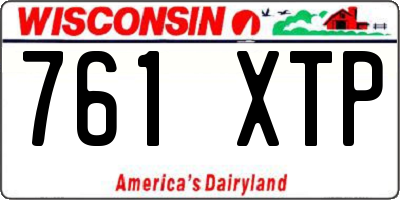 WI license plate 761XTP