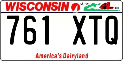 WI license plate 761XTQ