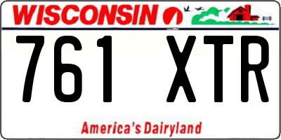 WI license plate 761XTR