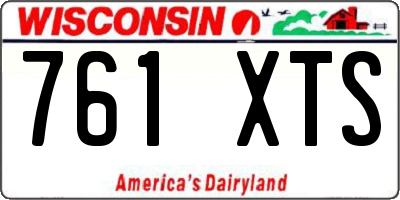 WI license plate 761XTS