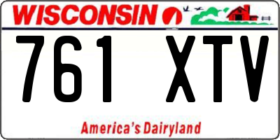 WI license plate 761XTV