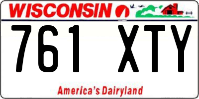 WI license plate 761XTY
