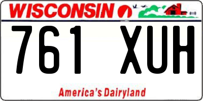 WI license plate 761XUH