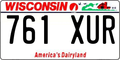 WI license plate 761XUR