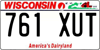 WI license plate 761XUT