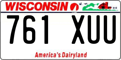 WI license plate 761XUU