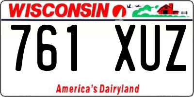 WI license plate 761XUZ
