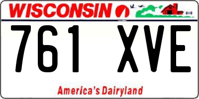 WI license plate 761XVE