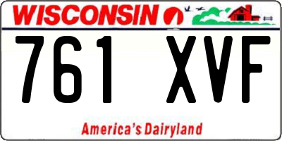 WI license plate 761XVF