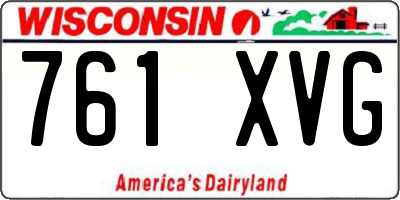 WI license plate 761XVG