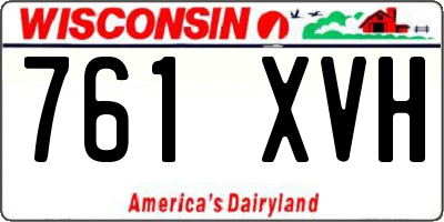 WI license plate 761XVH