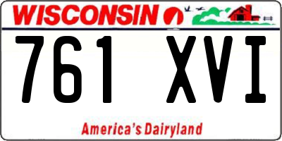 WI license plate 761XVI