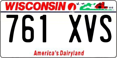 WI license plate 761XVS
