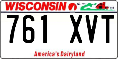 WI license plate 761XVT