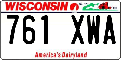 WI license plate 761XWA