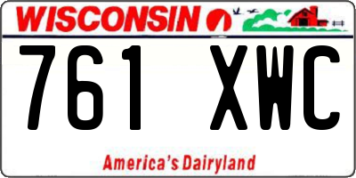 WI license plate 761XWC