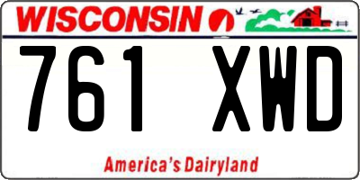 WI license plate 761XWD