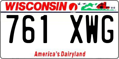 WI license plate 761XWG