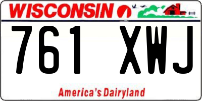 WI license plate 761XWJ