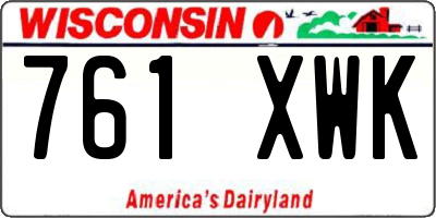 WI license plate 761XWK
