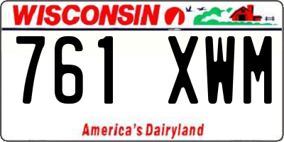 WI license plate 761XWM