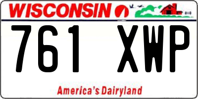 WI license plate 761XWP