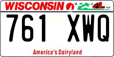 WI license plate 761XWQ