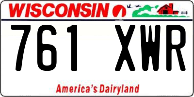 WI license plate 761XWR