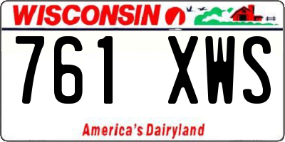 WI license plate 761XWS