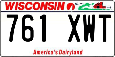 WI license plate 761XWT