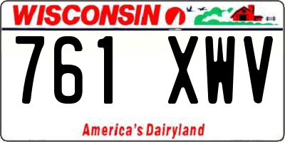 WI license plate 761XWV